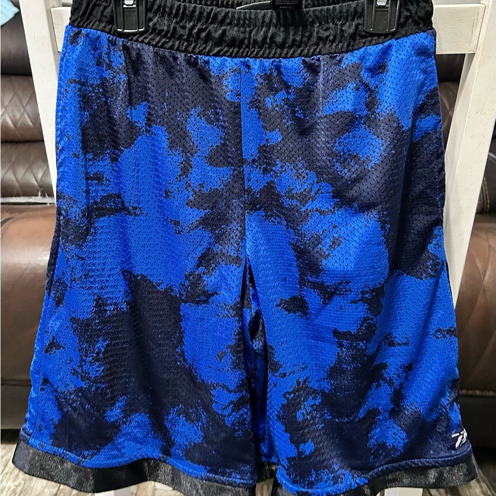 Vibrant Blue and Black Athletic Boy Shorts